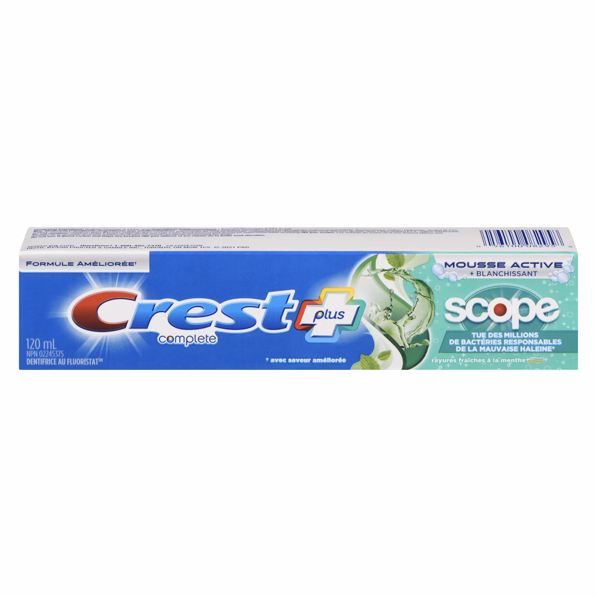 Dentifrice Complete Blanchissant avec Scope, Menthe fraîcheur
