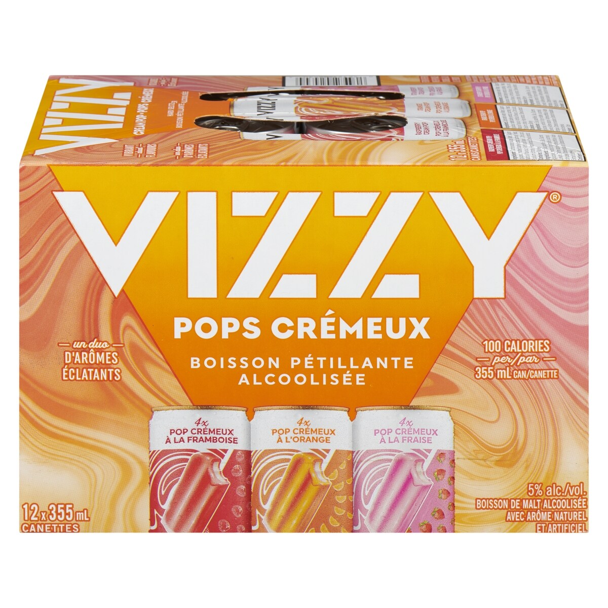 Boisson de alcoolisée pops crémeux boisson pétillante (Pièce didentité requise au moment du ramassage)