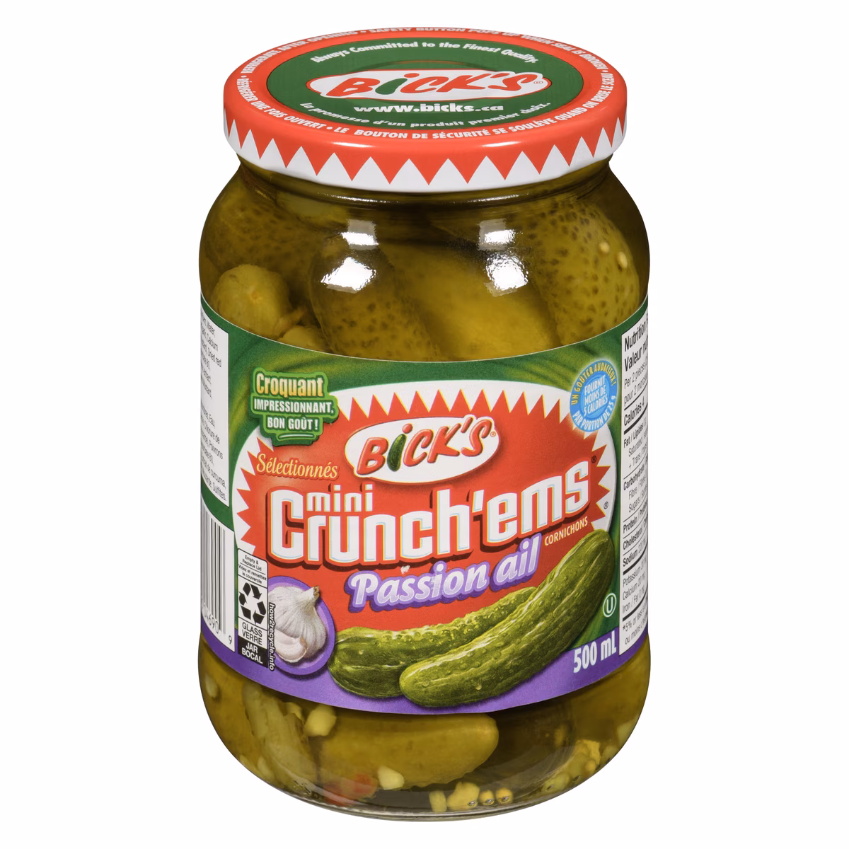 Mini crunch'ems sélectionnés cornichons passion ail