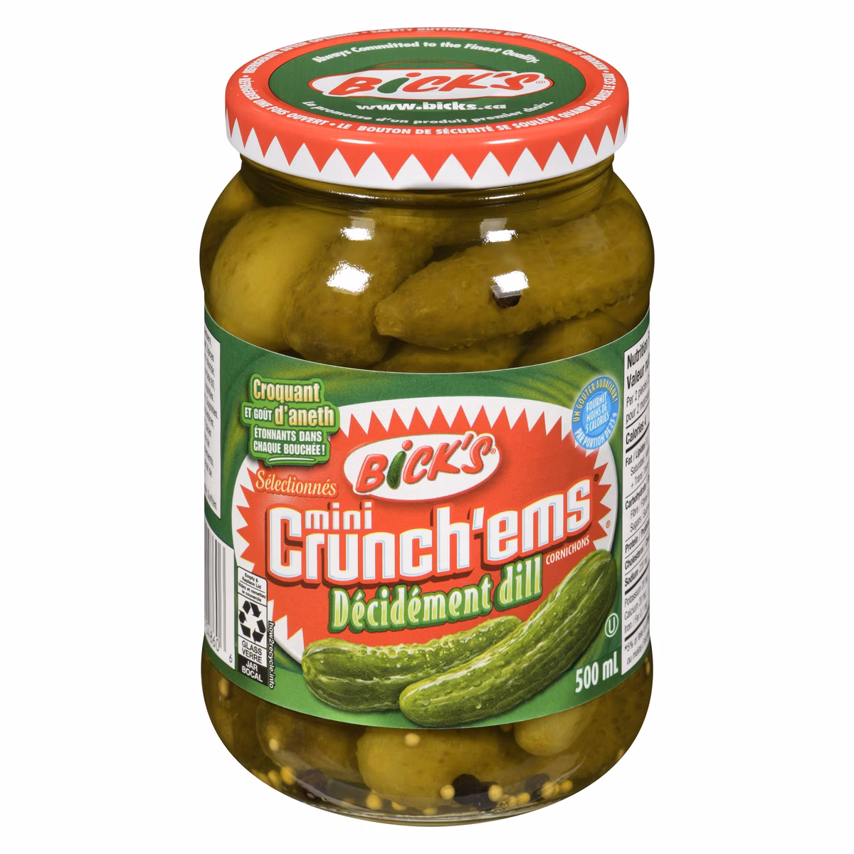 Mini crunch'ems sélectionnés cornichons décidément dill