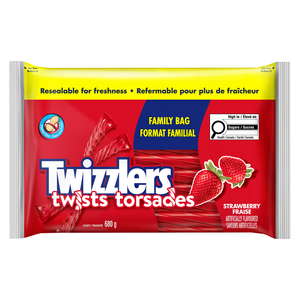 Torsades friandise fraise format familial