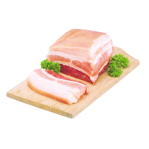 Lard salé de flanc emballé sous vide