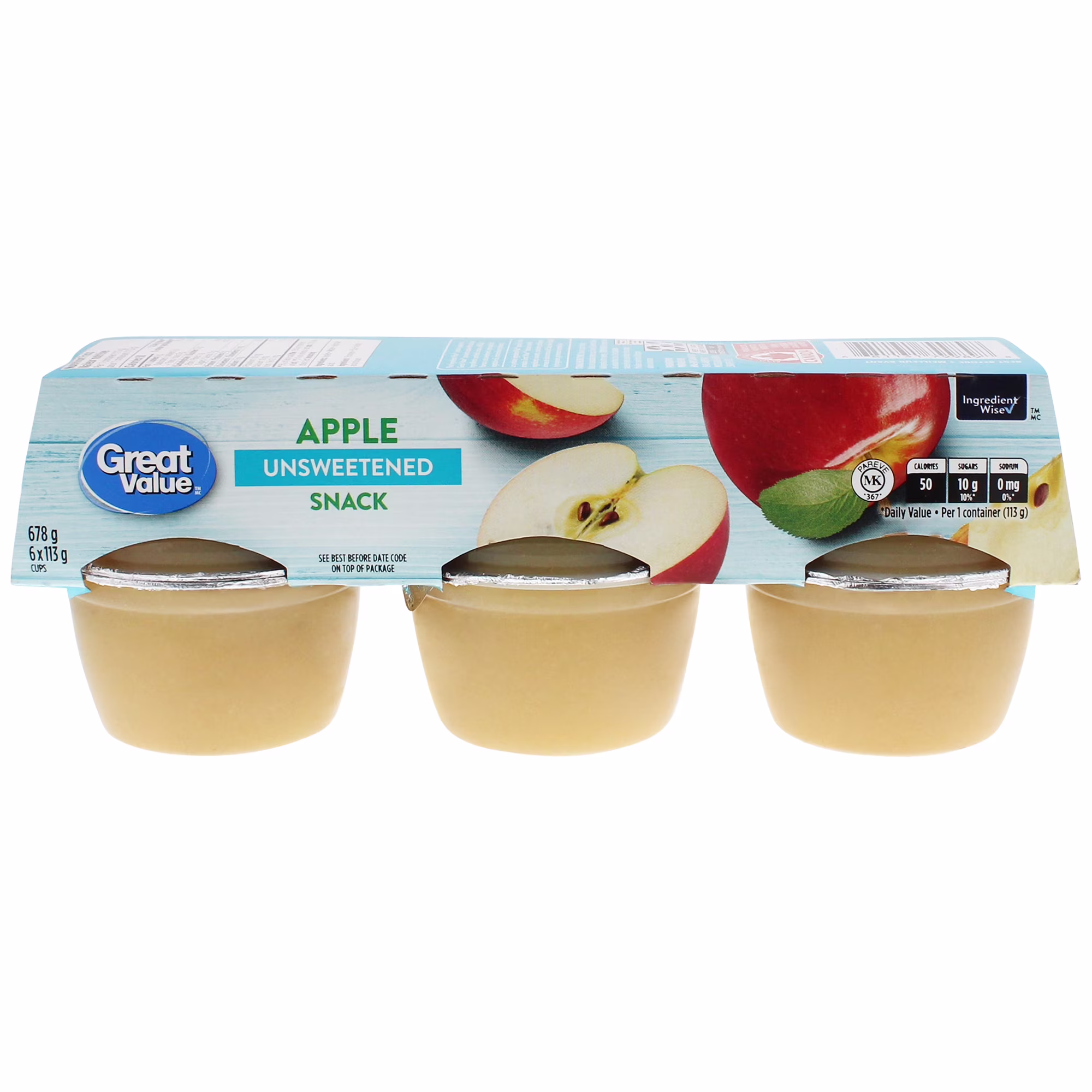 Collation aux pommes non sucrée great value