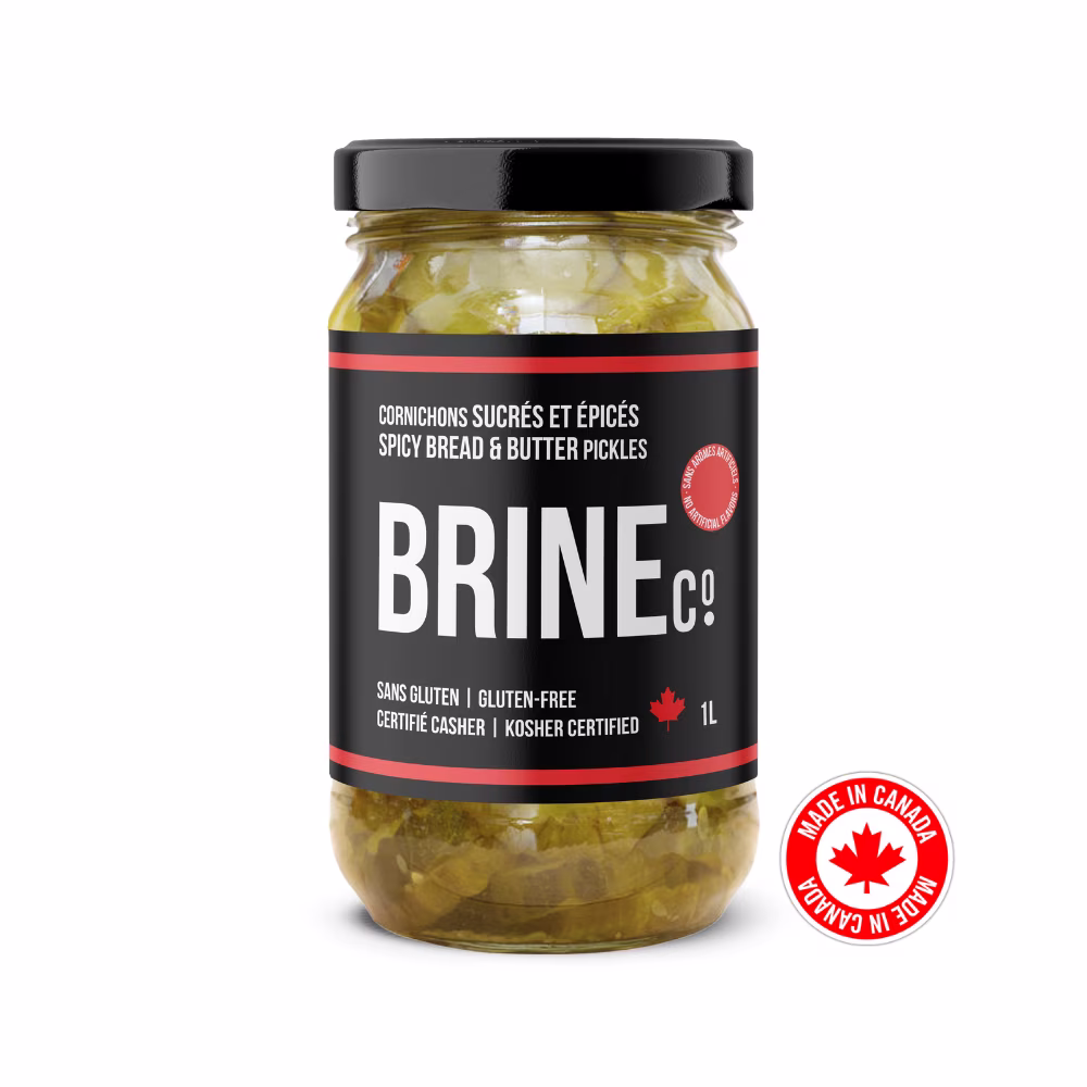 Brine cornichons sucrés épicés bocal