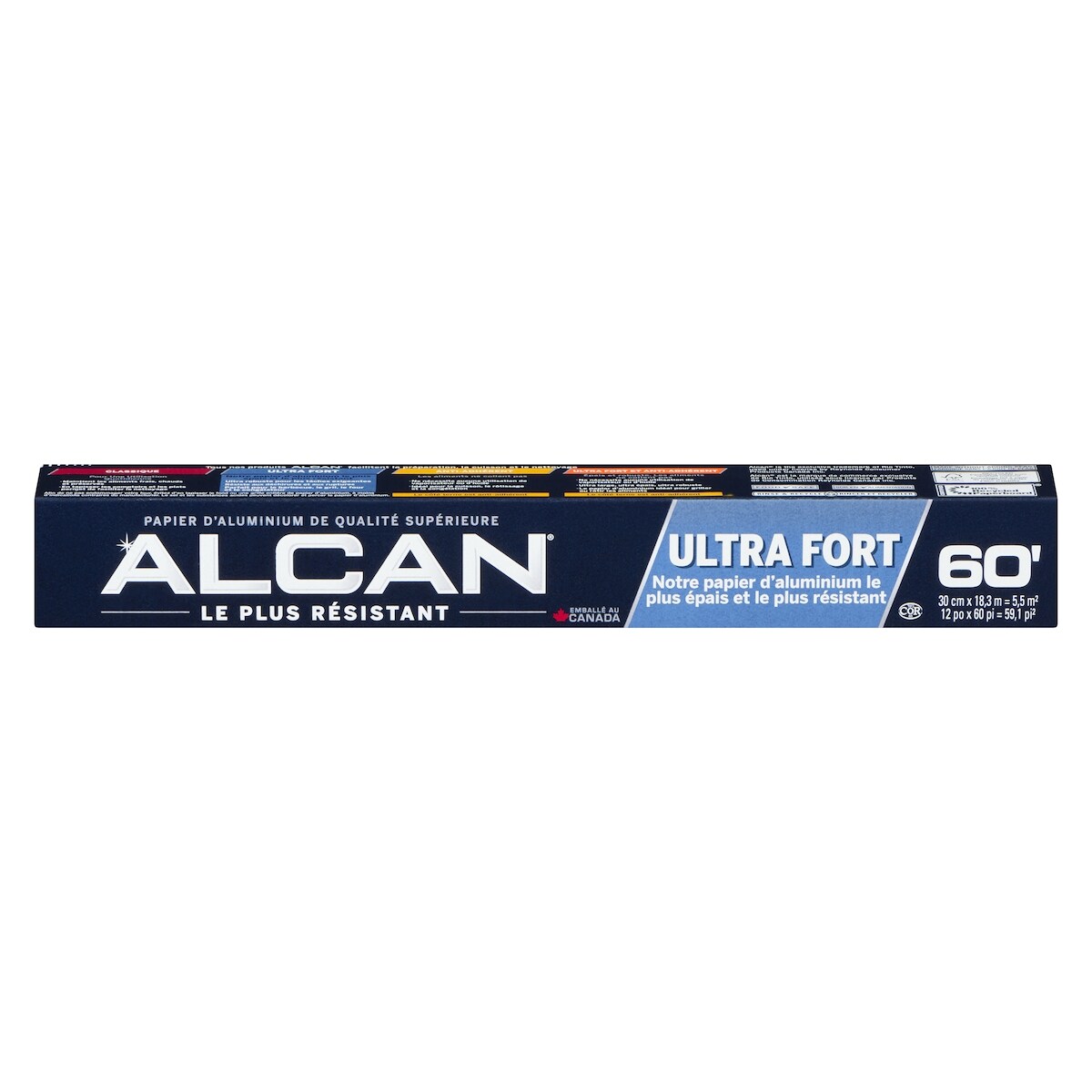 Papier d'aluminium de qualité supérieure ultra fort extra résistant 30 cm x 18,3 m (5,5 m)