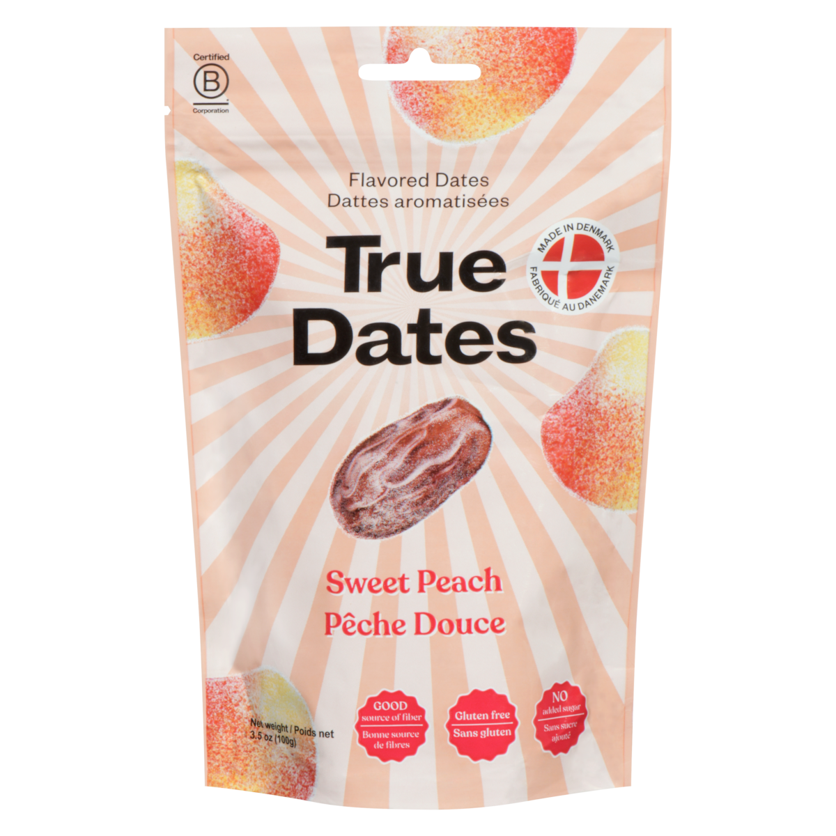 Dattes aromatisées pêche douce