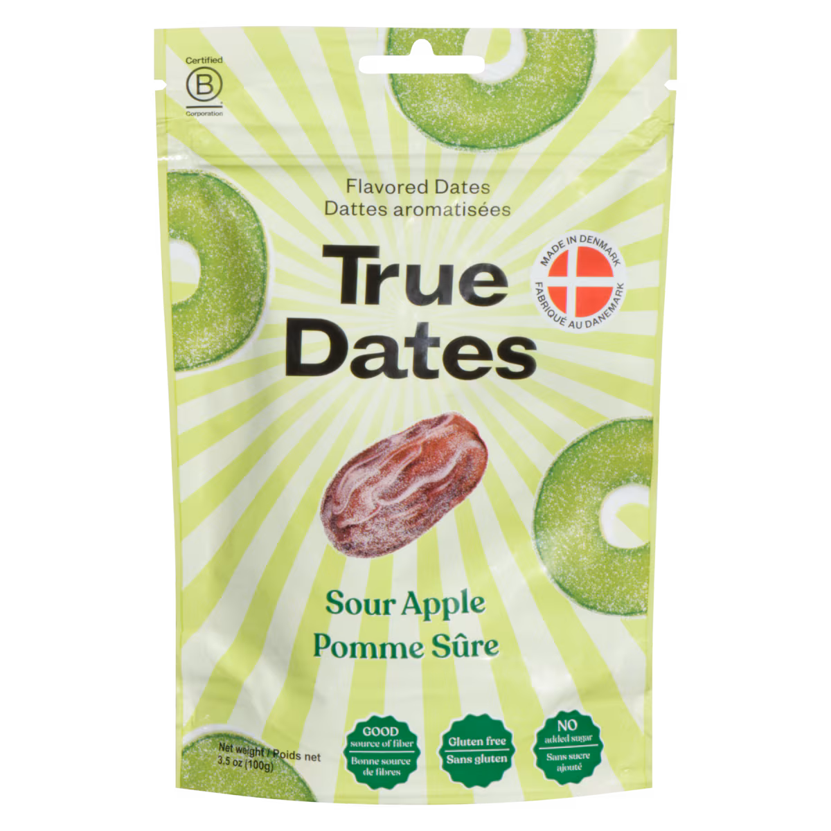 Dattes aromatisées pomme sûre