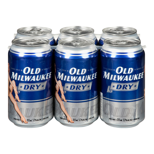 Old Milwaukee Bière en canette - 5.9% alcool 6 x 355 ml