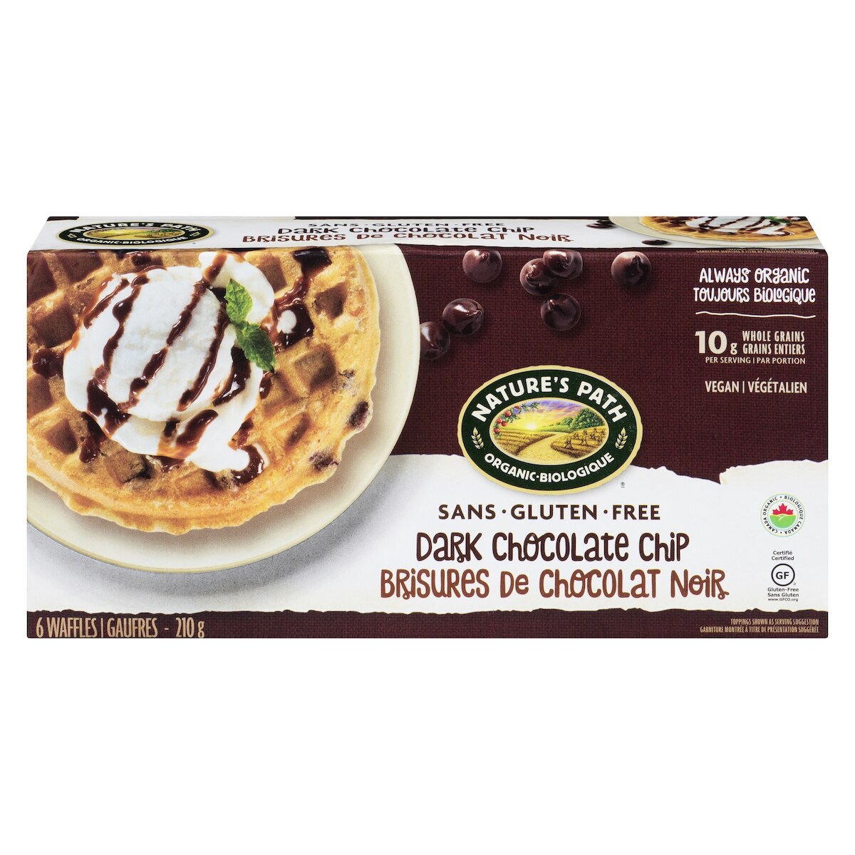 Gaufres aux pépites de chocolat sans gluten