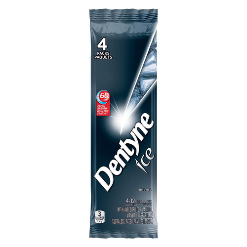 Dentyne Ice Gommes à mâcher intense sans sucre paquet de 4 x 12 un