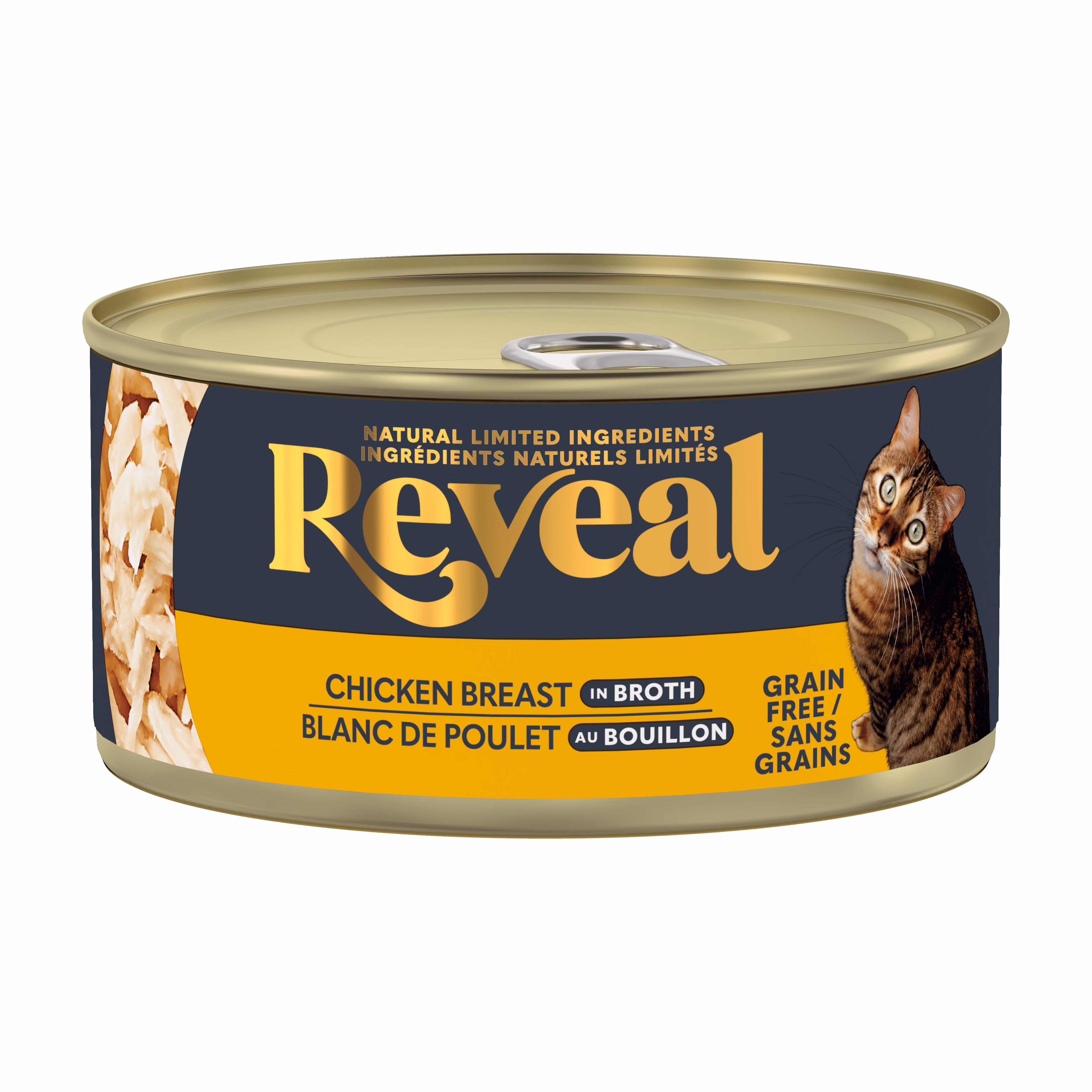 Reveal natural nourriture humide pour chat poitrine de poulet en bouillon boîte de