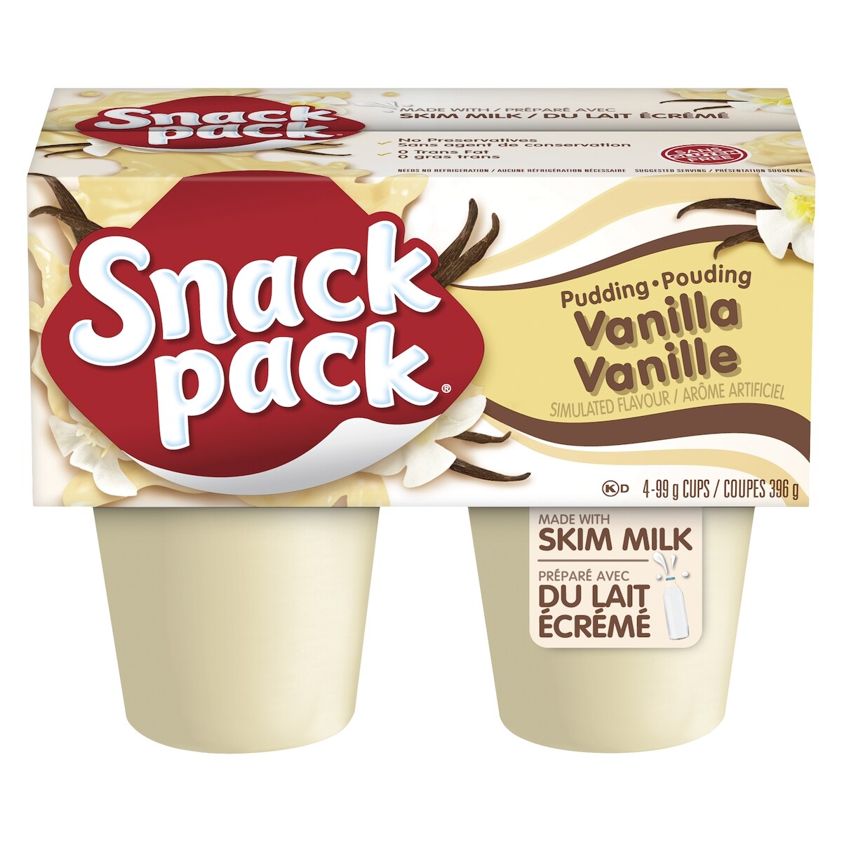 Pouding à la vanille Snack Pack