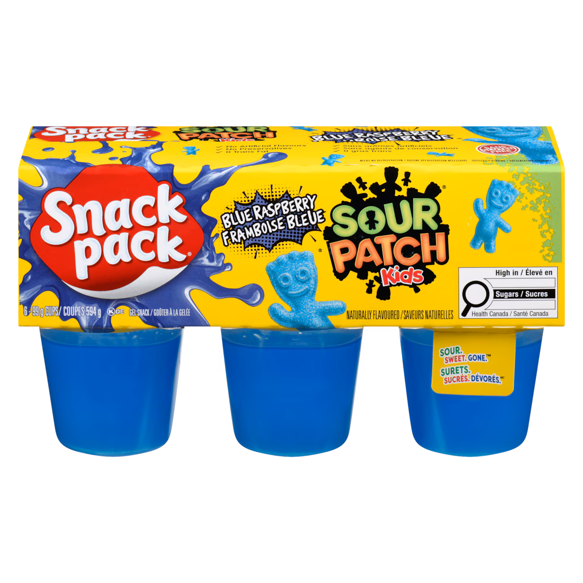 Paquet de Sour Patch Kids, framboise bleue, pack de 6