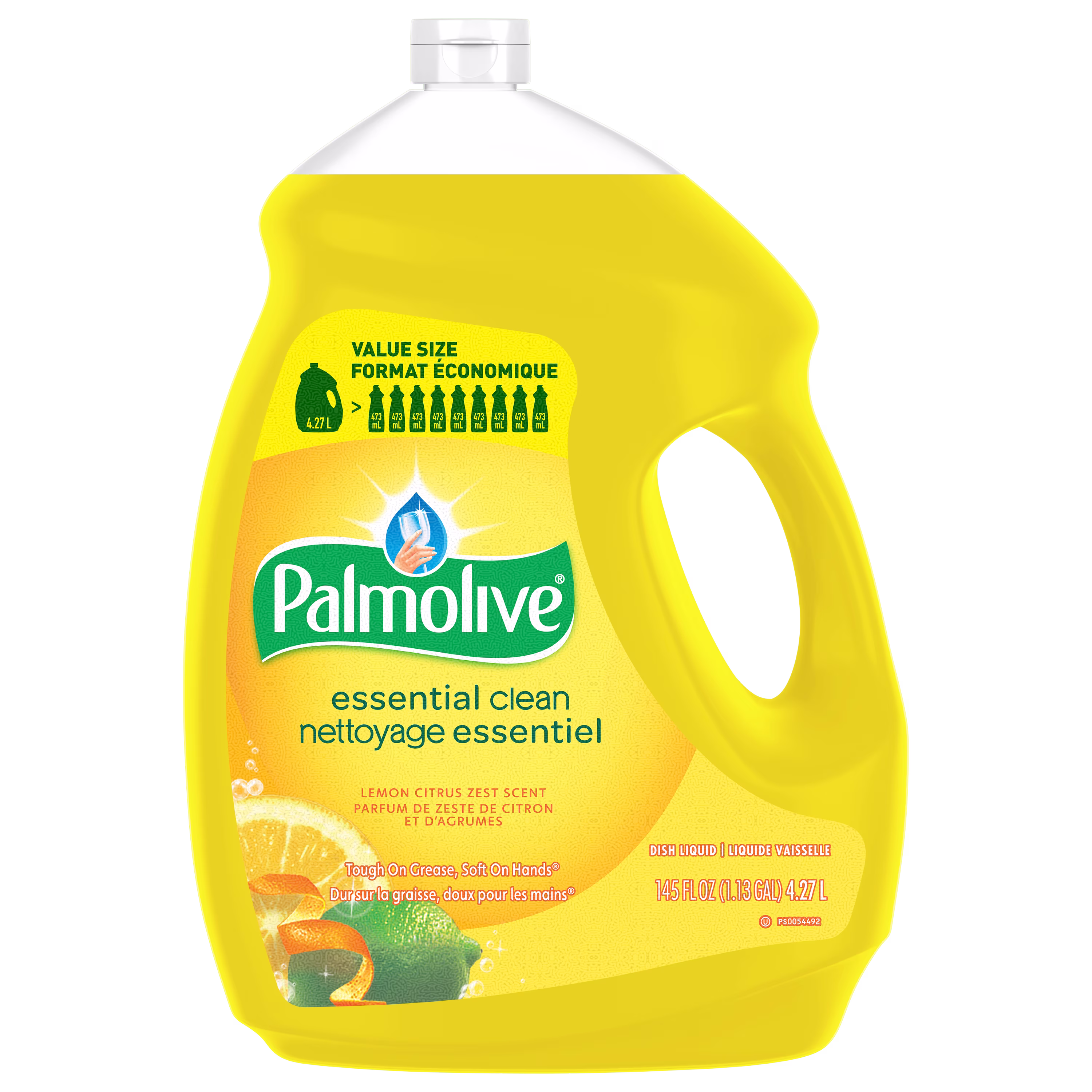 Savon à vaisselle liquide palmolive essential clean. parfum citron et zeste dagrumes - 4.27 l palmolive essential clean