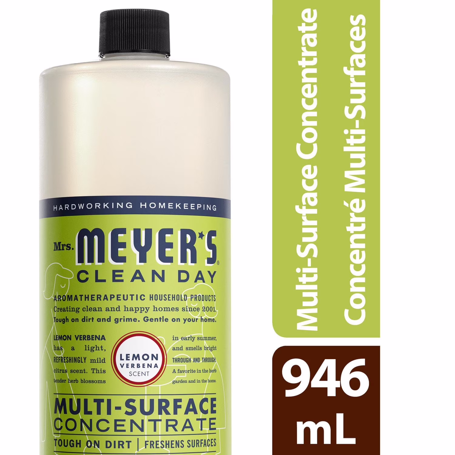 Mrs. meyer's clean day concentré multi-surfaces nettoyant tout-usage. nettoyant naturel. parfum verveine citronnée.