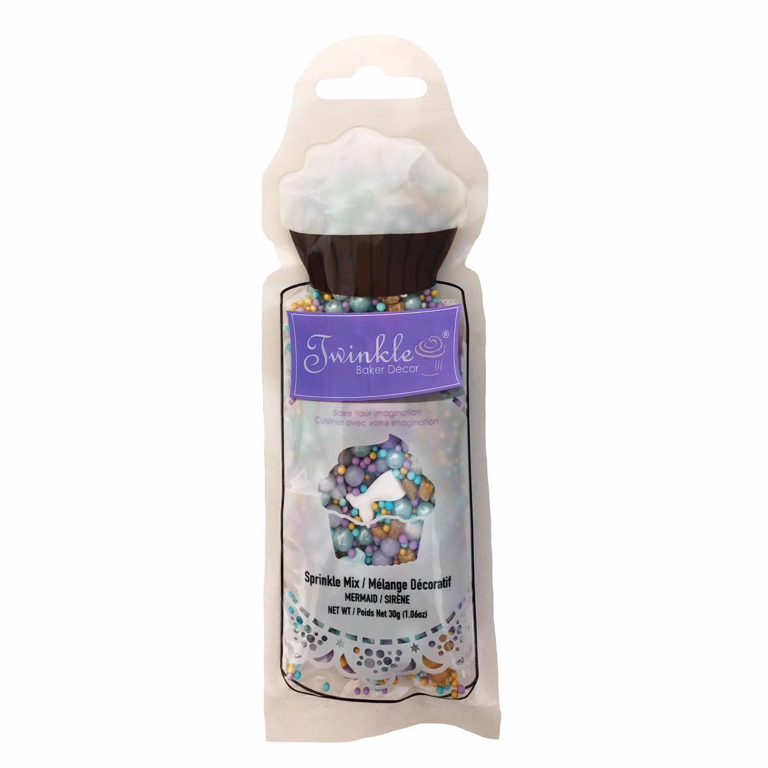 Saupoudrer un sachet de mélange sirène de