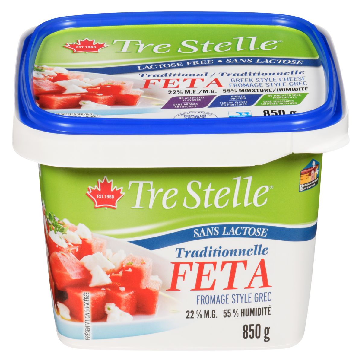 Fromage style grec traditionnelle feta 22% m.g.