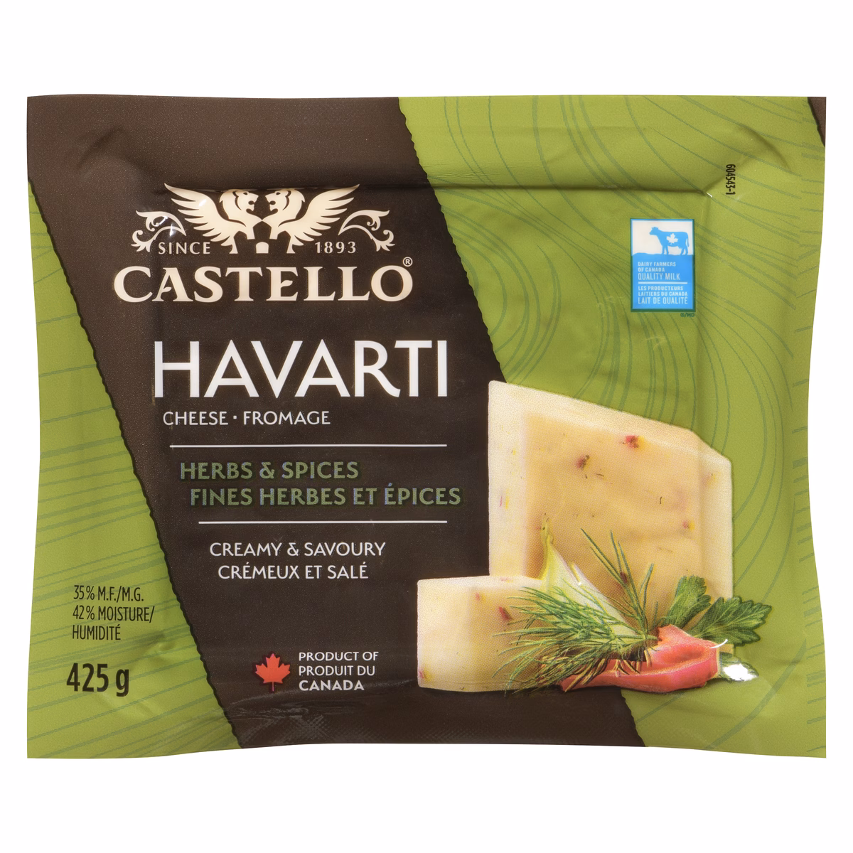 Havarti fromage fines herbes et épices 35 % m.g.