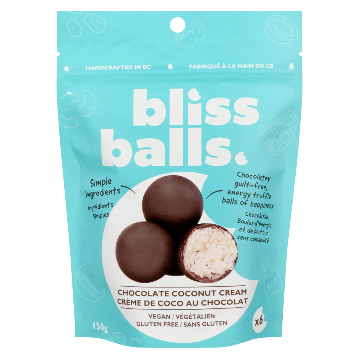 Chocolatée, boules d'énergie et de bonheur sans culpabilité crème de coco au chocolat