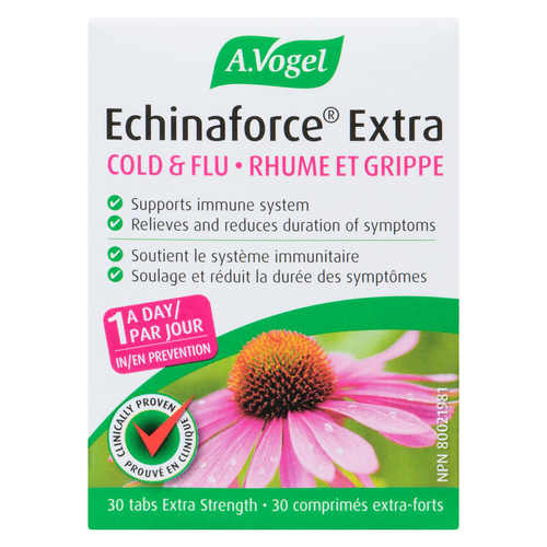 Comprimés d'échinacée contre le rhume et la grippe
