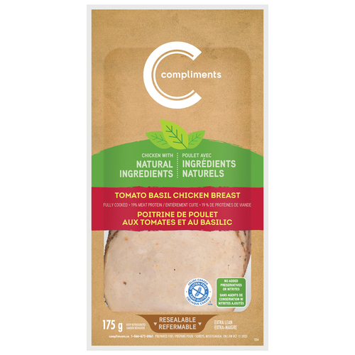 Compliments Poitrine de poulet tomate et basilic 175 g