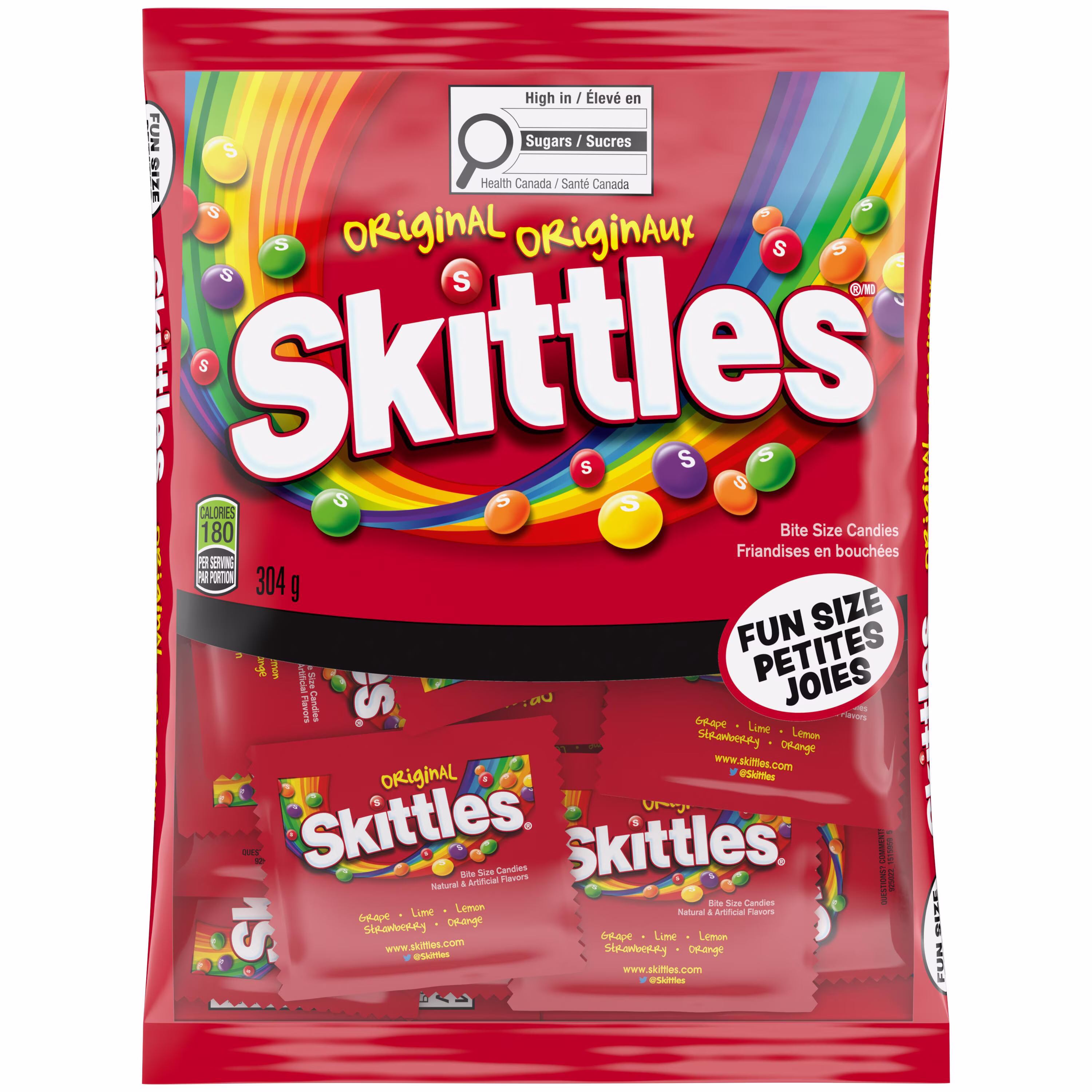 Skittles. paquets de bonbons fruités de taille amusante dhalloween