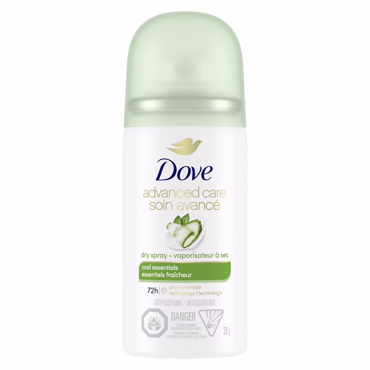 Dove soin avancé antisudorifique en vaporisateur à sec essentiels fraîcheur.