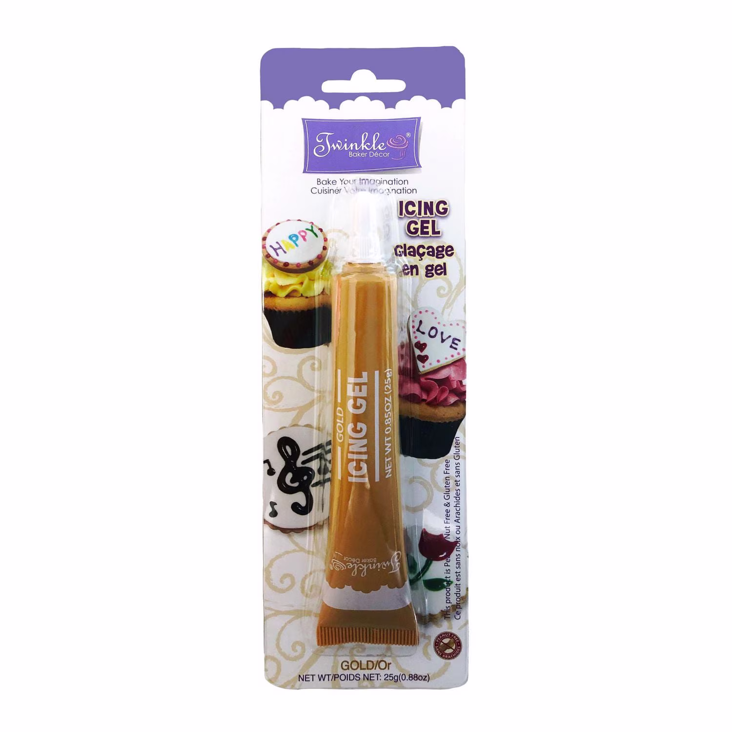 Stylo gel twinkle icing - or stylo glacage - or