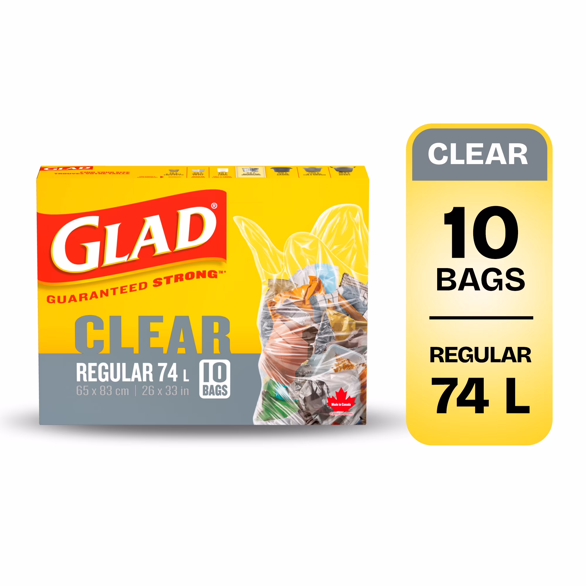 Sacs ordinaires transparents à nœud facile de glad
