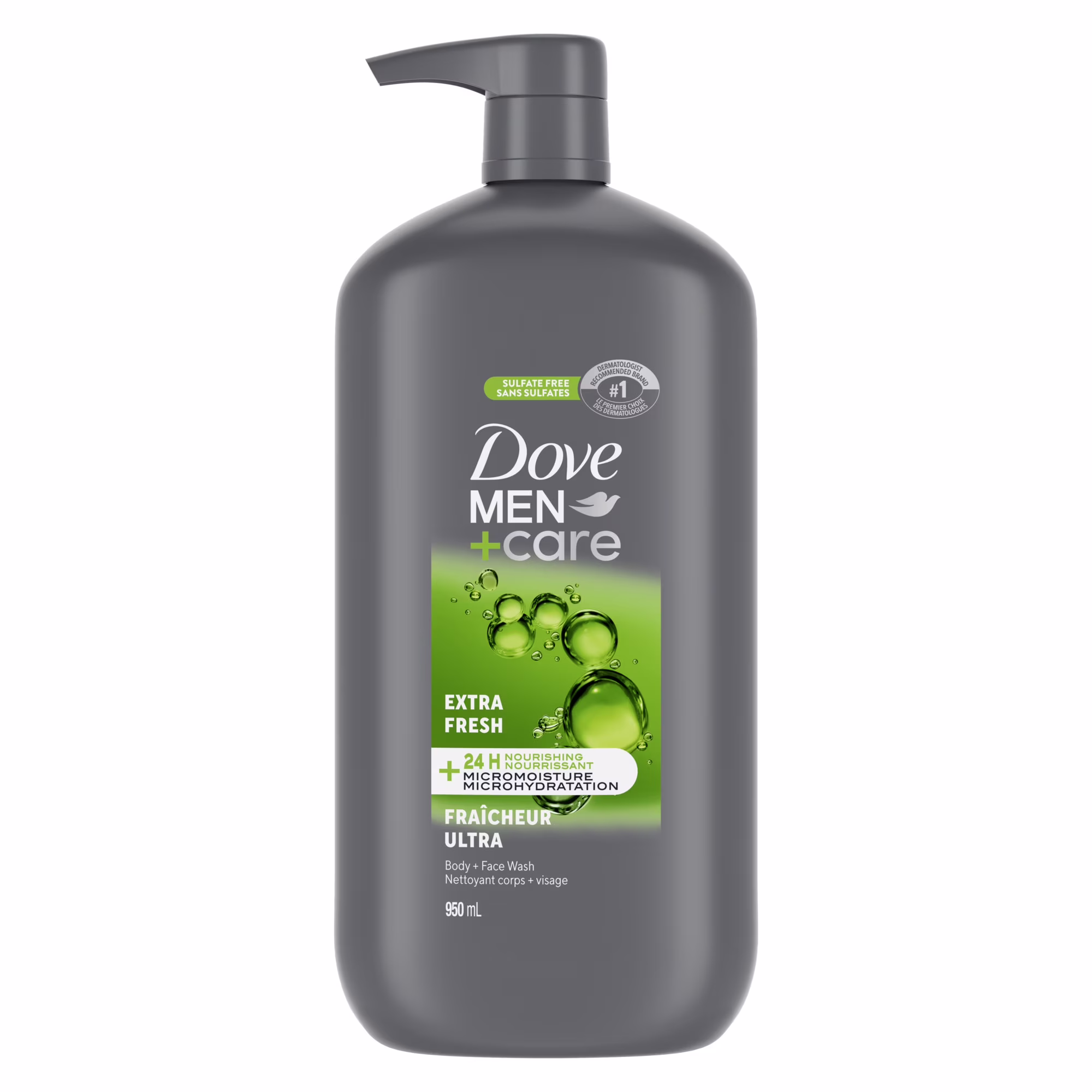 Dove men+care nettoyant corps + visage fraîcheur ultra nourrissant 24 h.