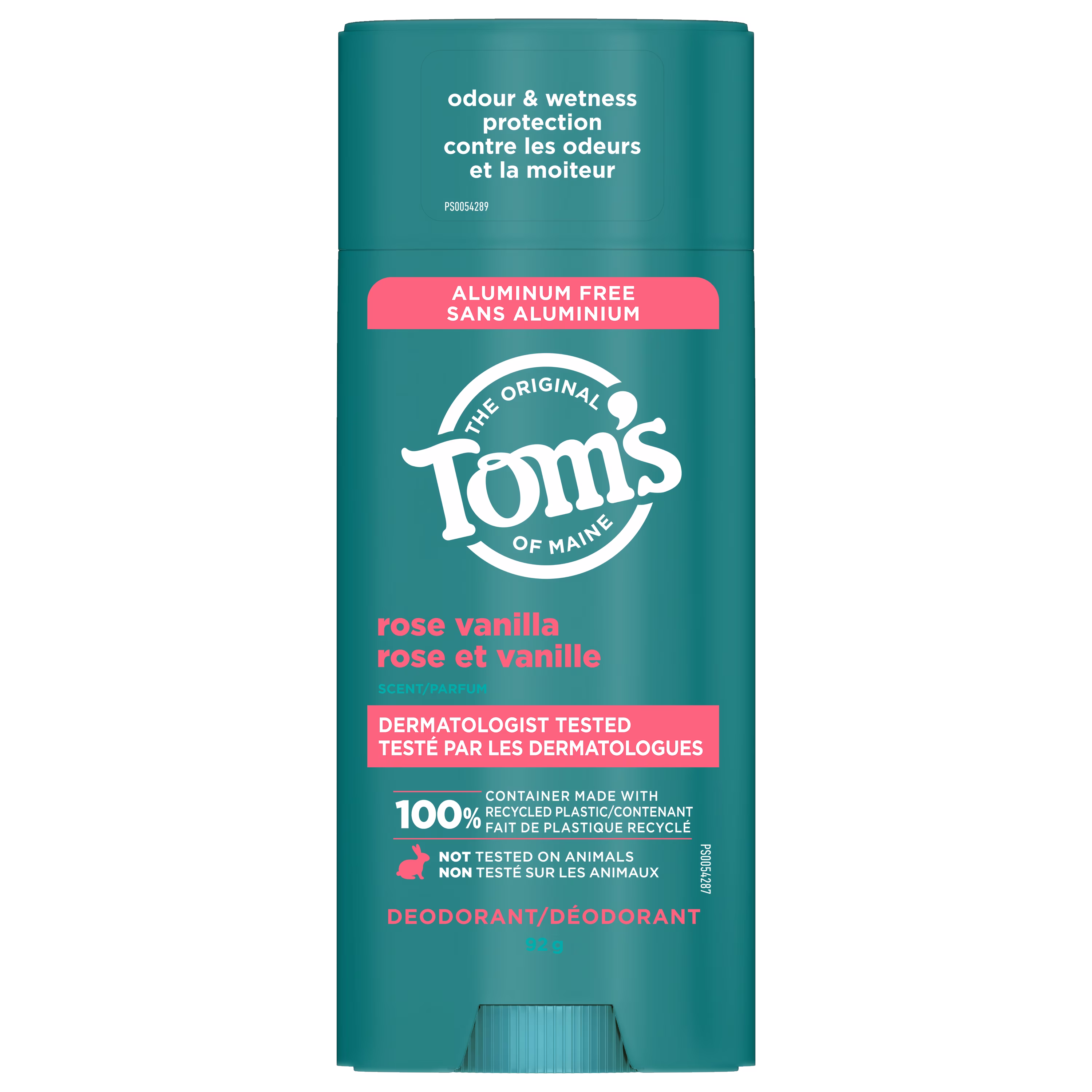 Tom's of maine déodorant naturel rose et vanille pour homme et femme. sans aluminium.  tom's of maine déodorant rose et vanille