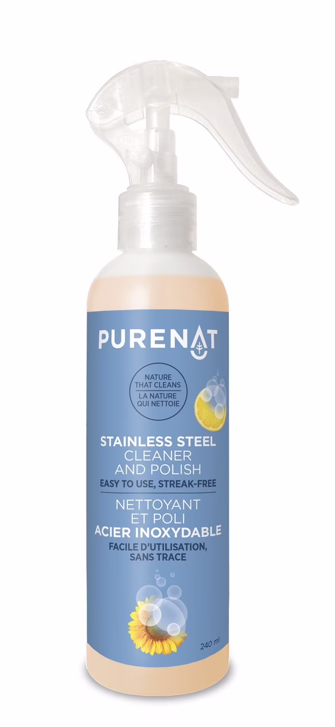 Purenat nettoyant et poli acier inoxydable