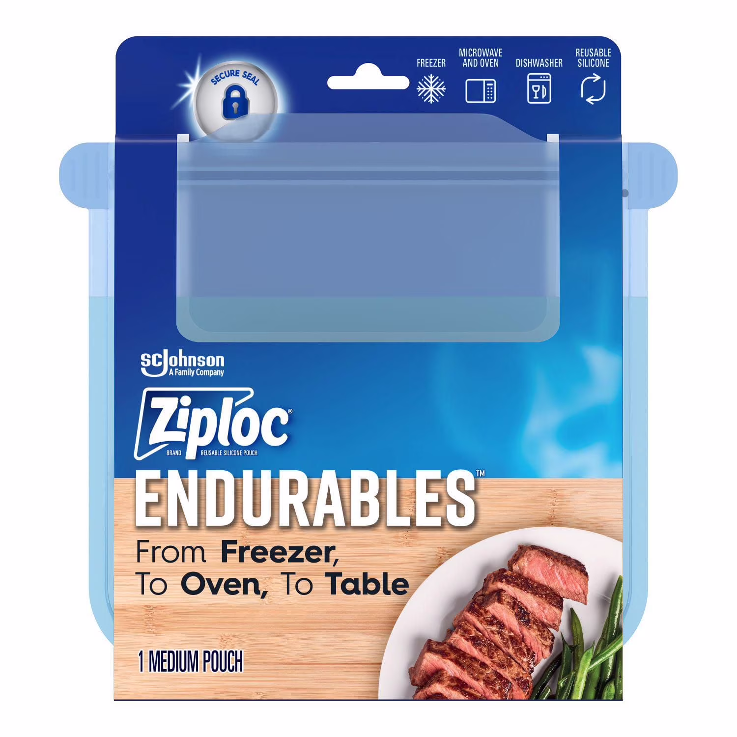 Ziploc endurables pochette moyenne. silicone réutilisable