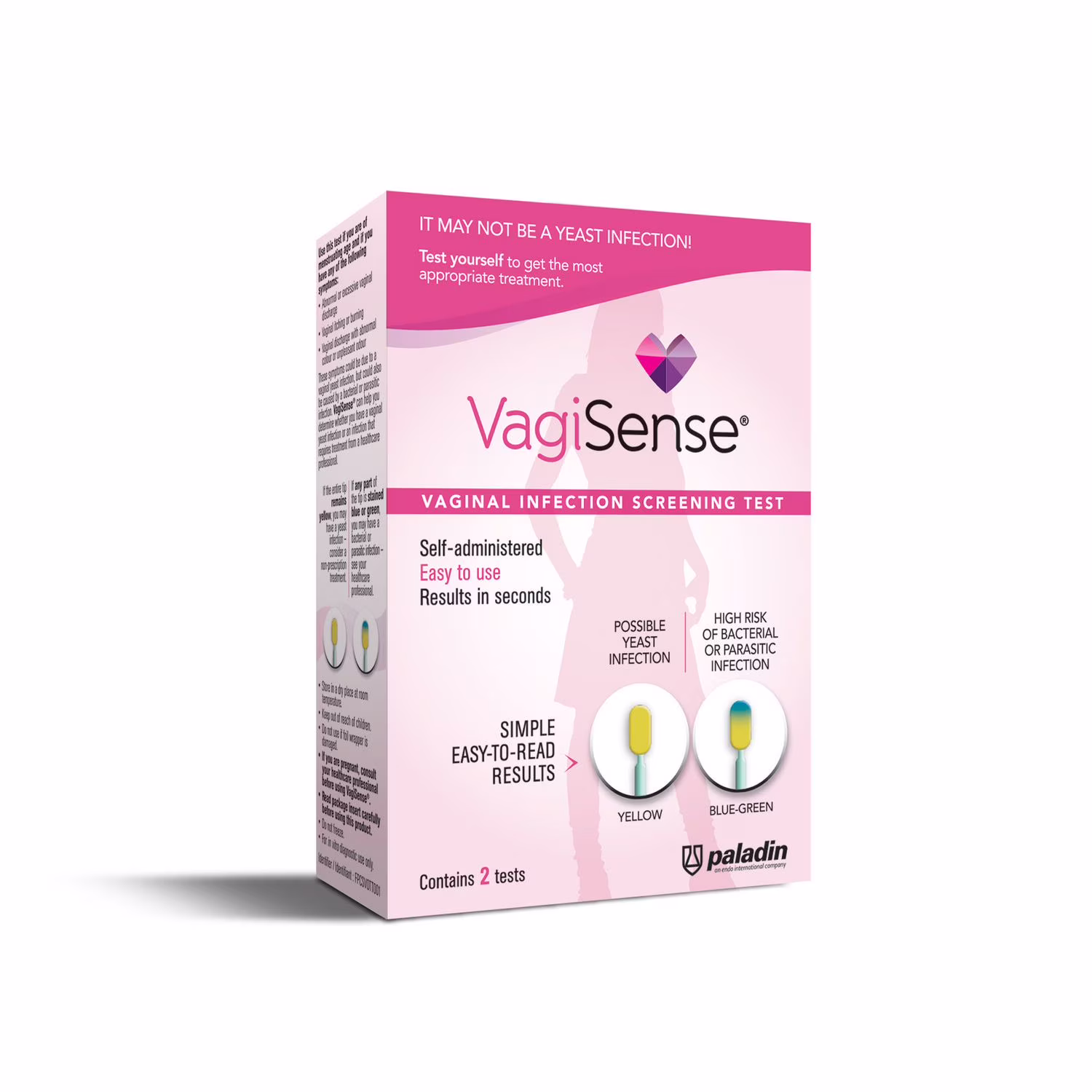 Vagisense test de dépistage des infections vaginales contient 2 tests