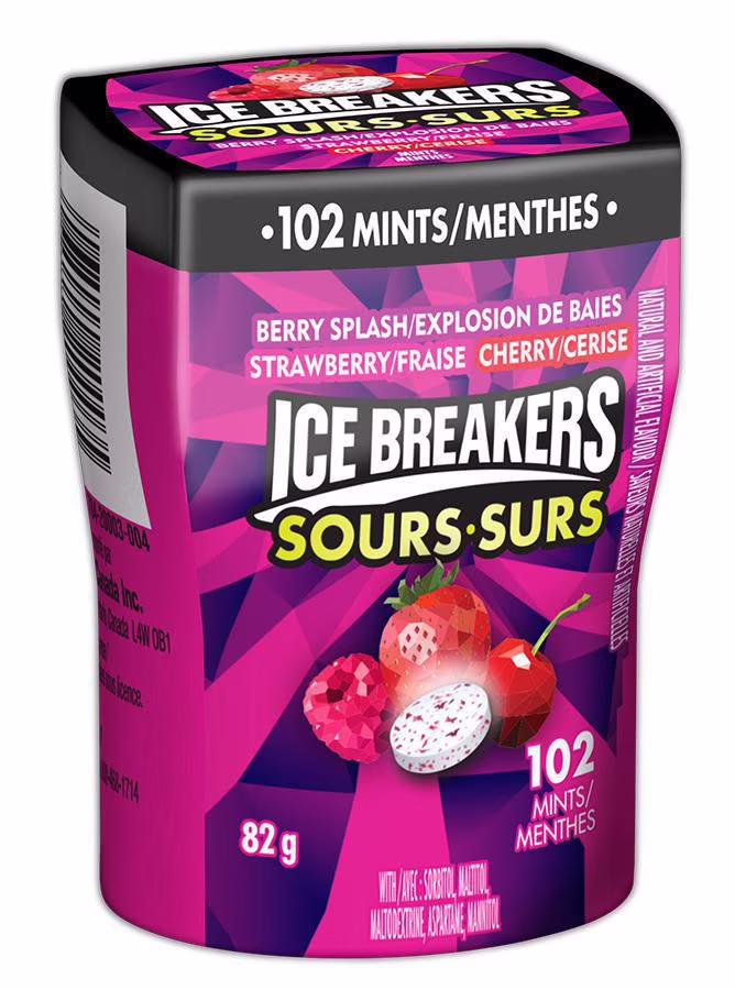 Menthes à saveur explosion de baies ice breakers sures