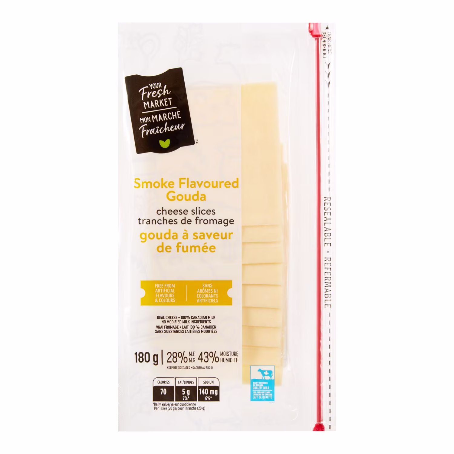 Fromage gouda mon marché fraîcheur à saveur fumée