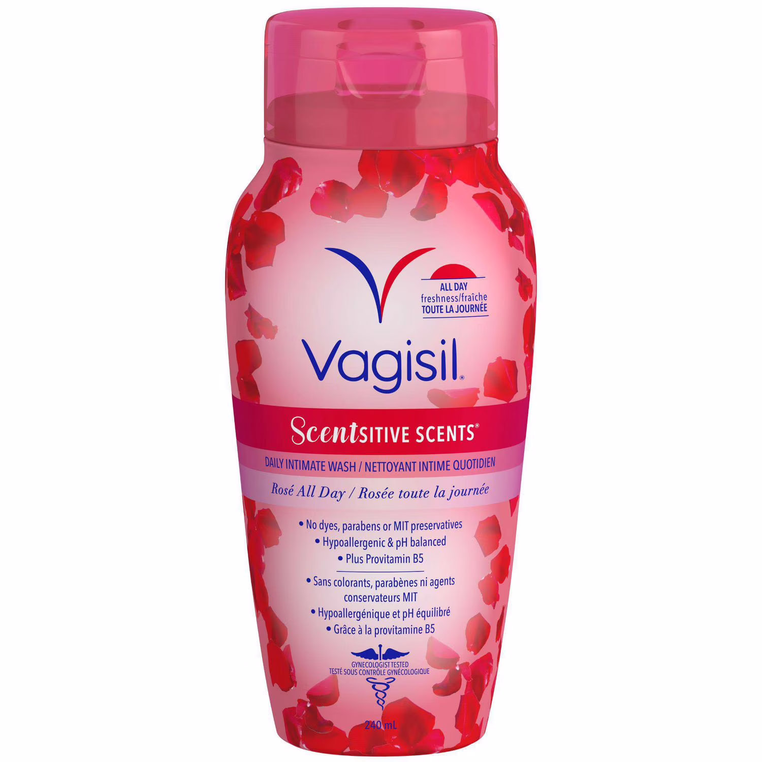 Vagisil scentsitive scents nettoyant intime quotidien rosée toute la journée