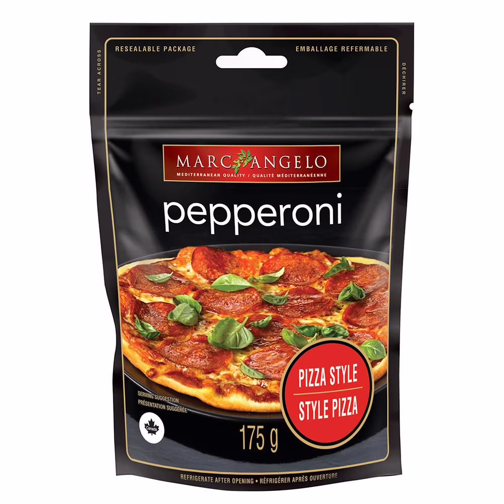Pepperoni style pizza