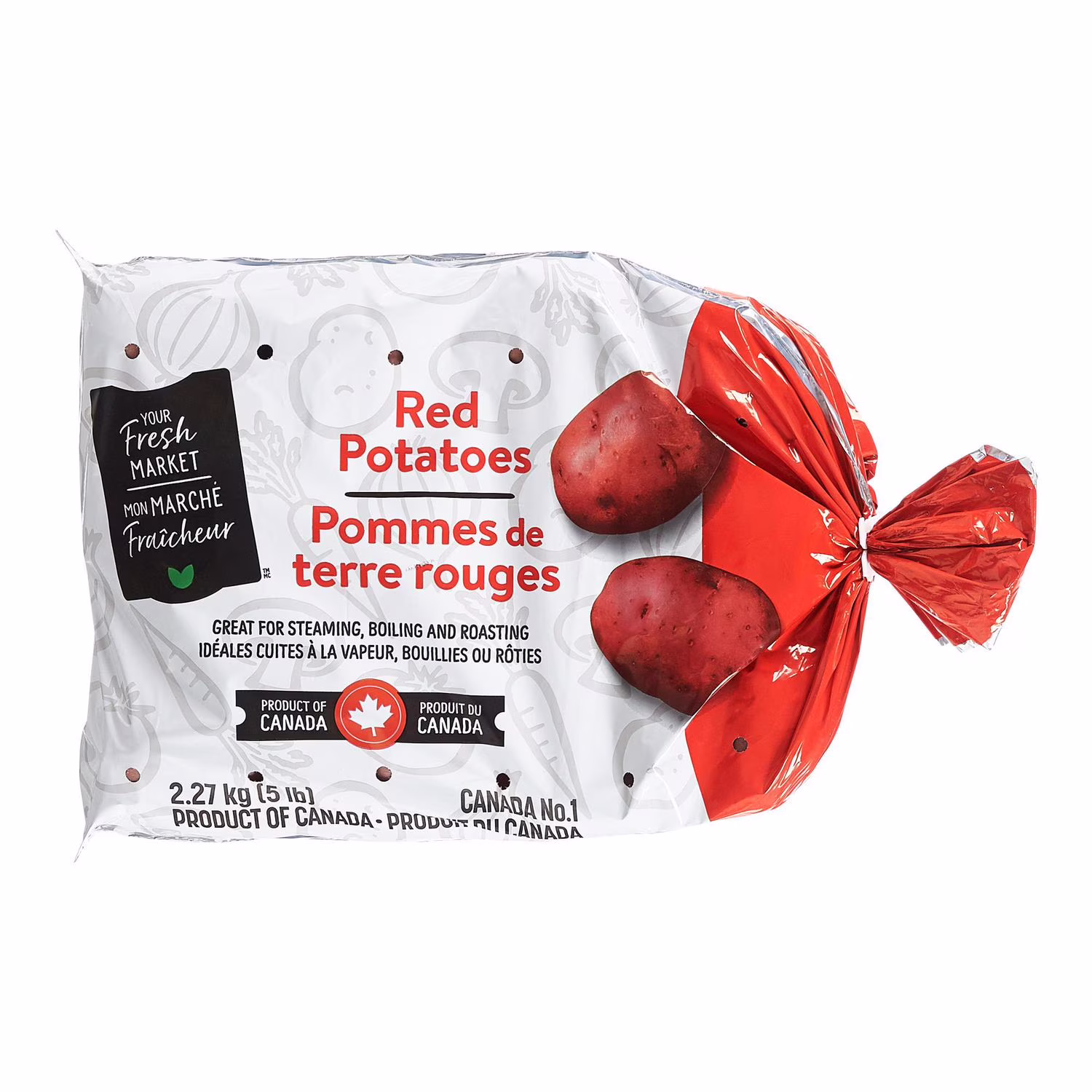 Pomme de terre rouges de mon marché fraîcheur