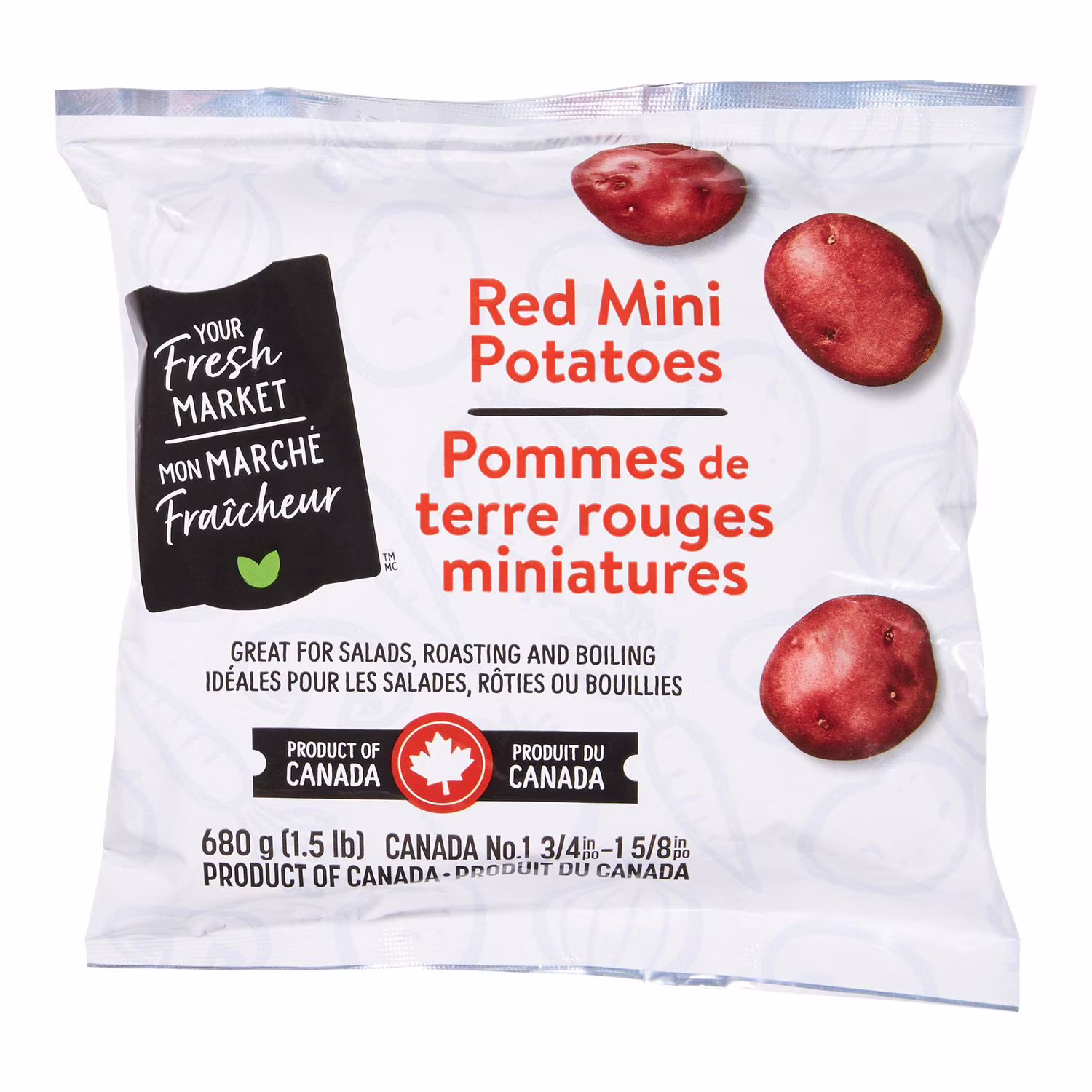 Pommes de terre rouges miniatures mon marché fraîcheur 1.5 lb