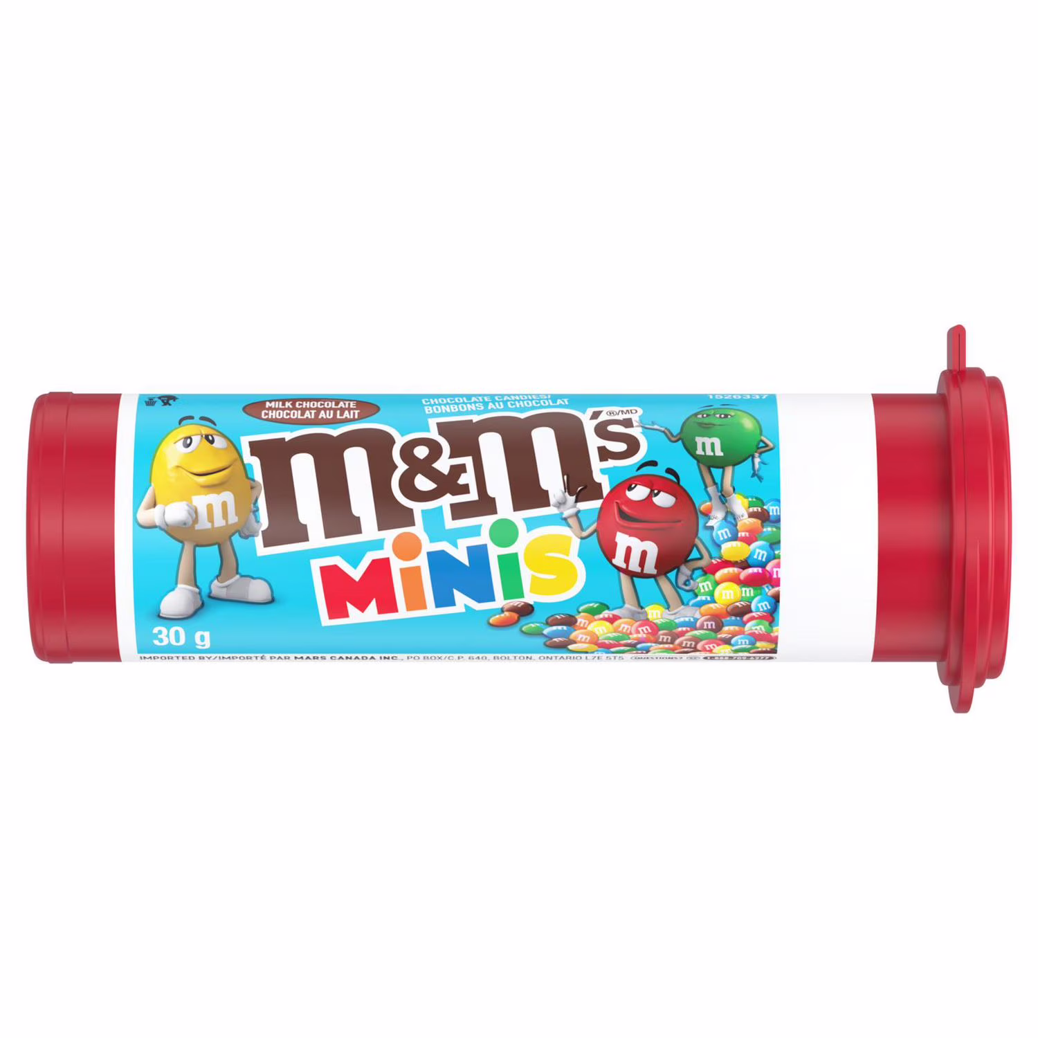 Chocolats au lait en tube sur le pouce