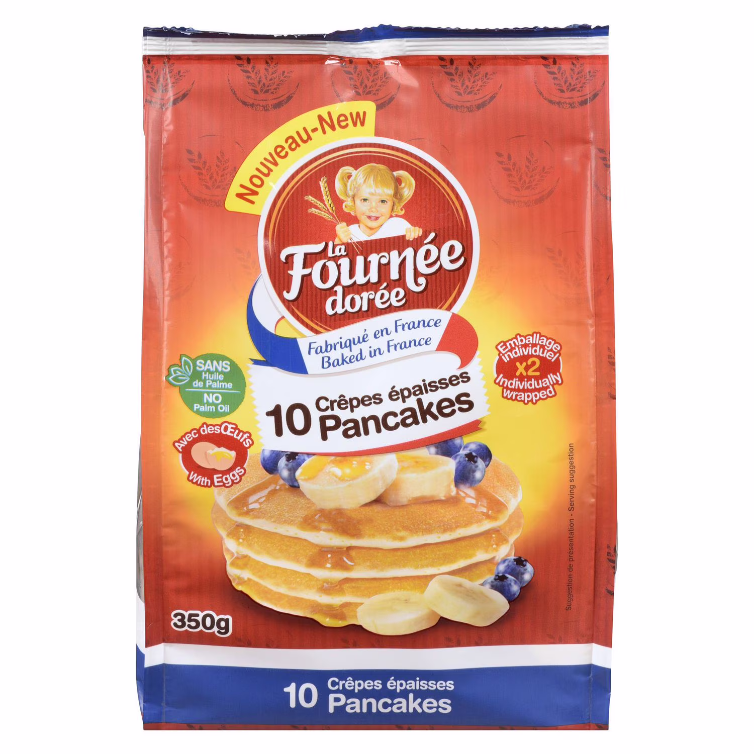 Crêpes épaisses crêpes enveloppeés (5 x 2)