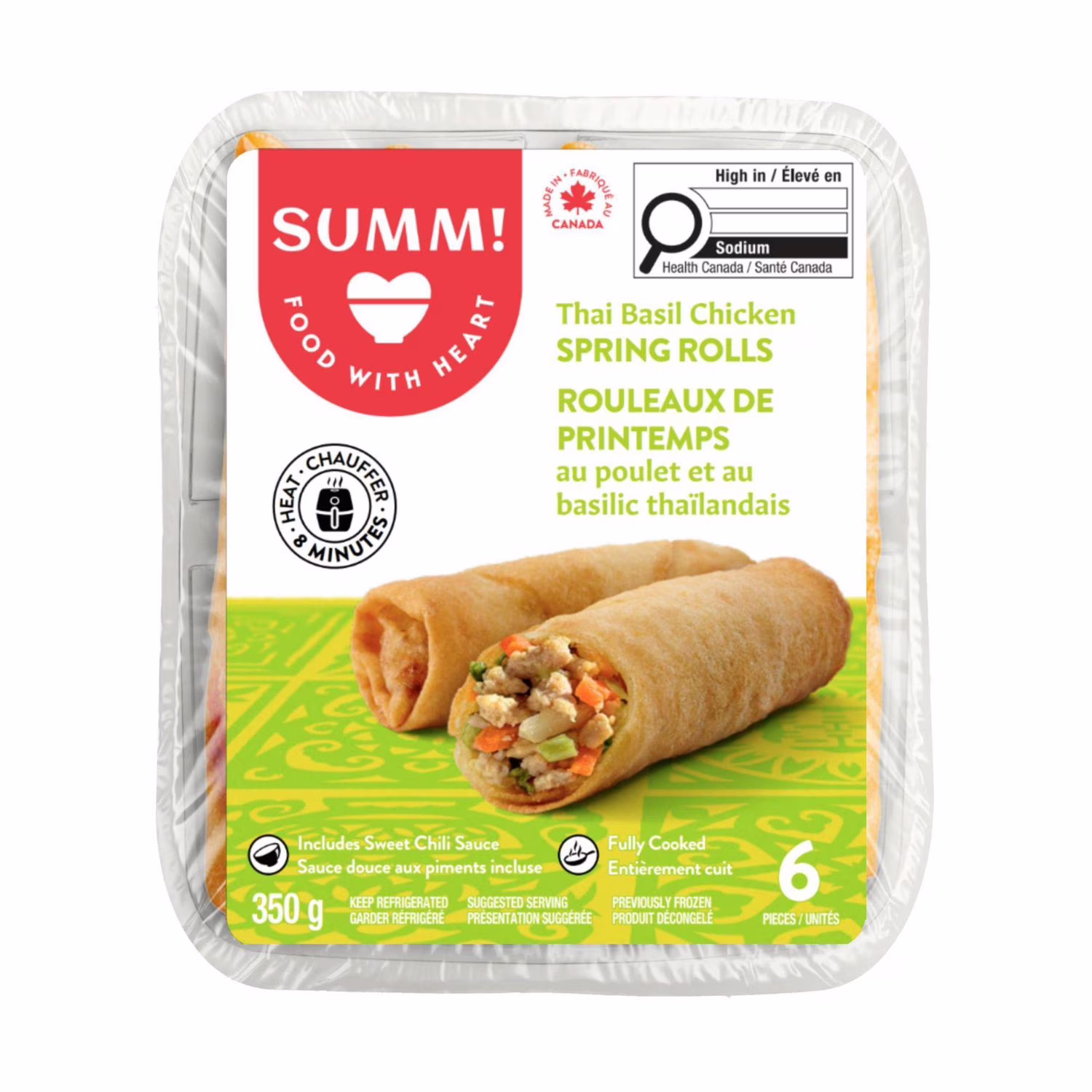 Rouleaux de printemps au poulet et au basilic thaïlandais summ!