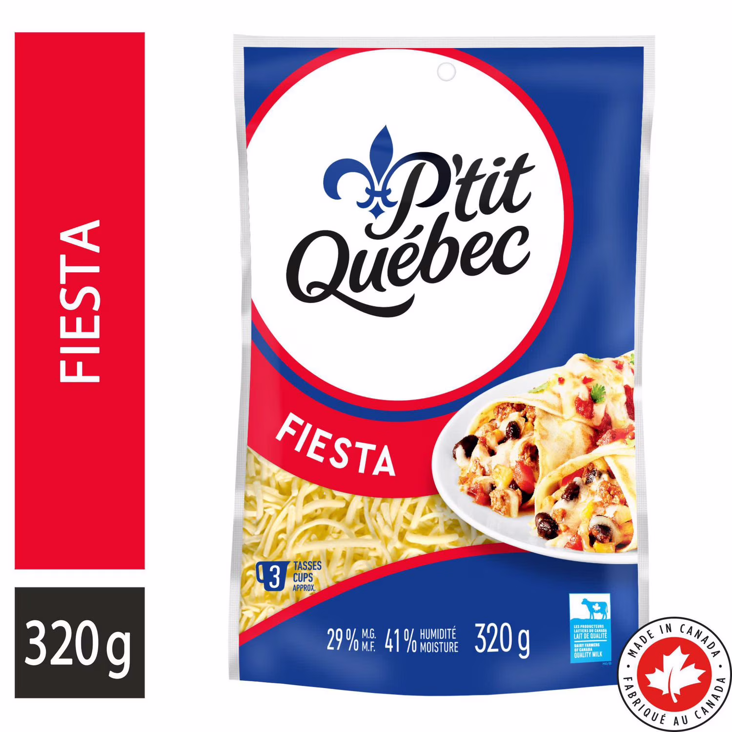 P'tit québec fromage râpé fiesta