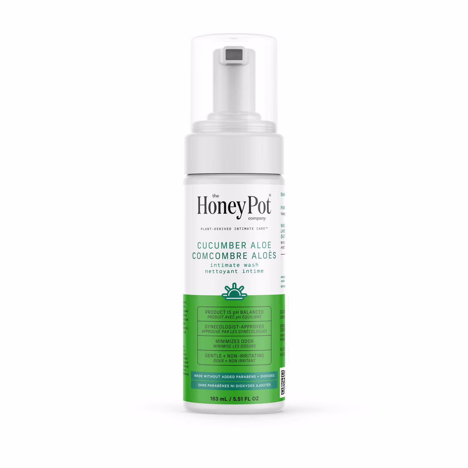 The honey pot company. nettoyant moussant féminin concombre aloe.  honey pot lavage daloès de concombre