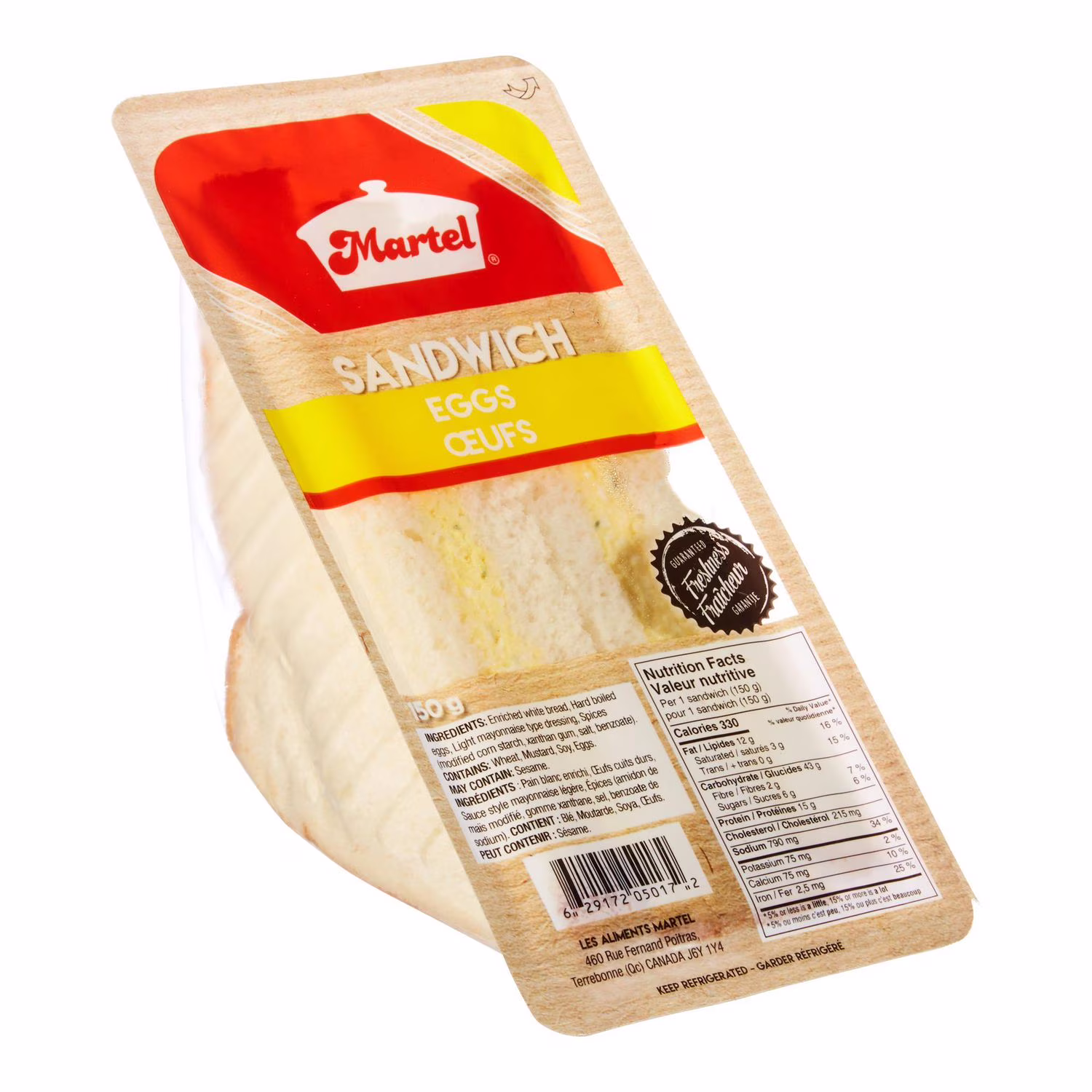 Sandwich à la salade aux œufs martel