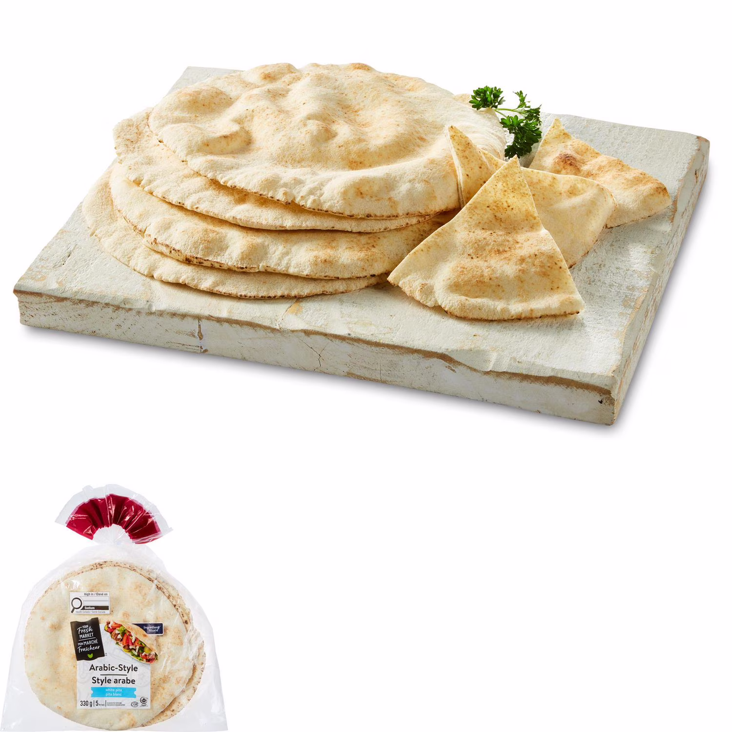 Pita blanc de style arabe mon marché fraîcheur