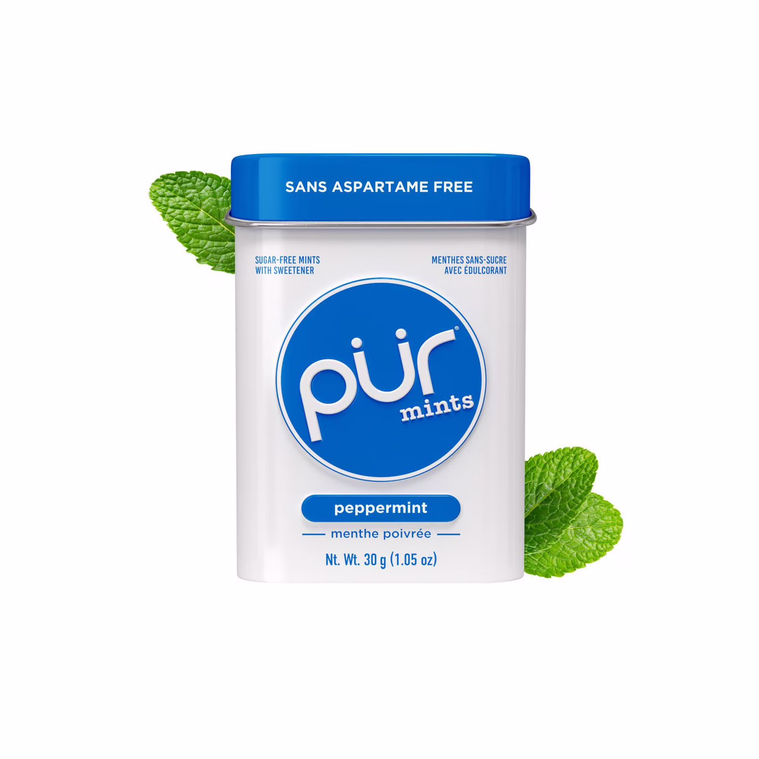 Pur menthes. sans aspartame. édulcorée au xylitol. saveur naturel de menthe poivrée. 30 pièces 30 pièces. paquet de 1