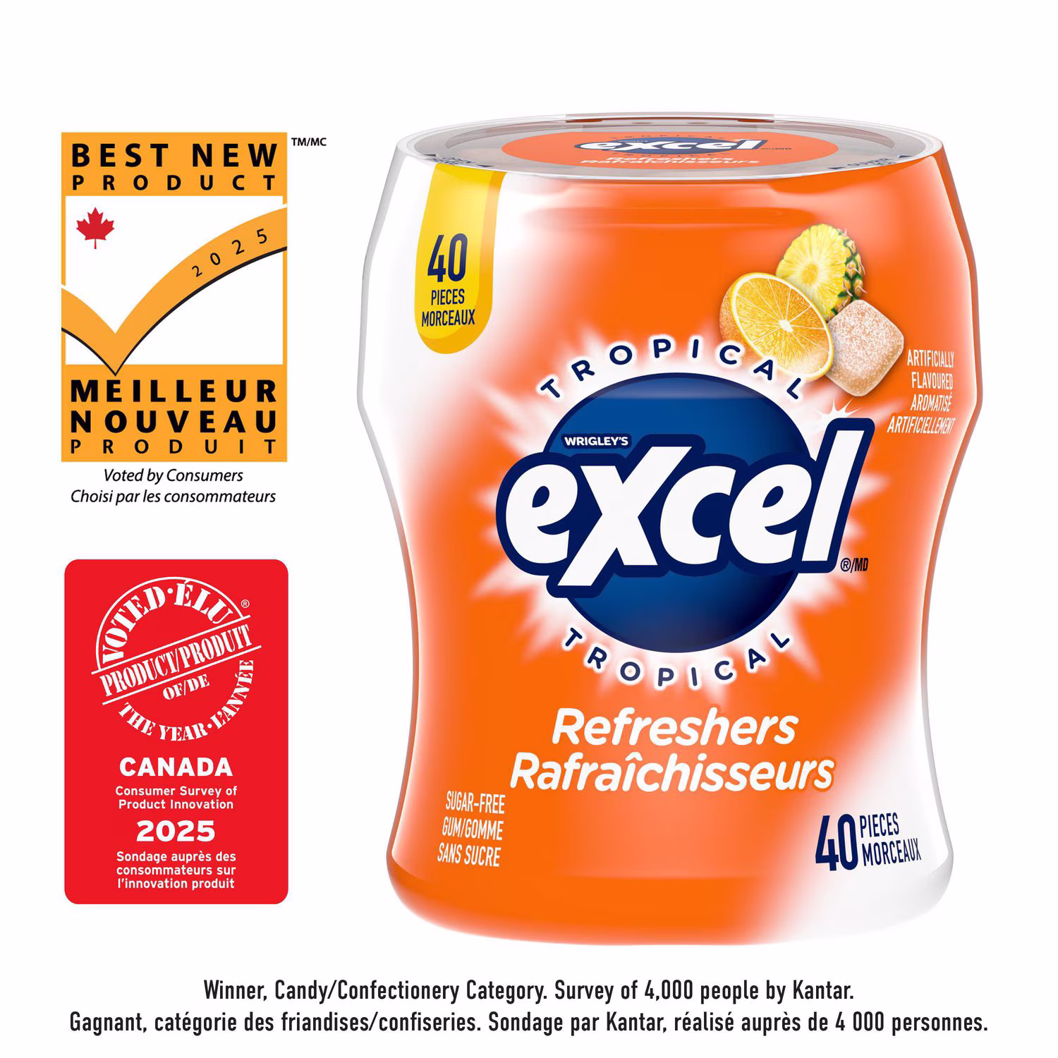 Gommes à mâcher rafraîchissements tropicaux