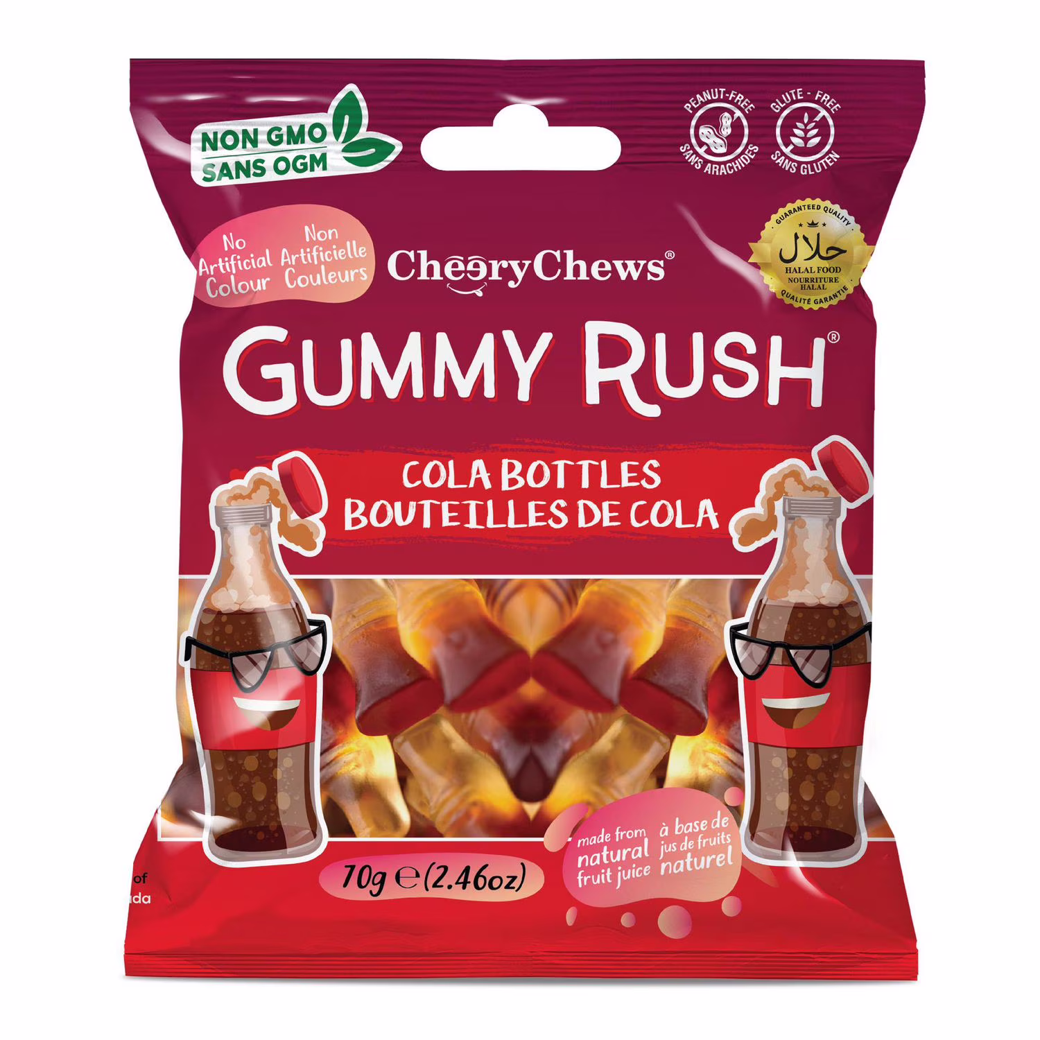 Gummy rush - bouteilles de cola  2.46oz